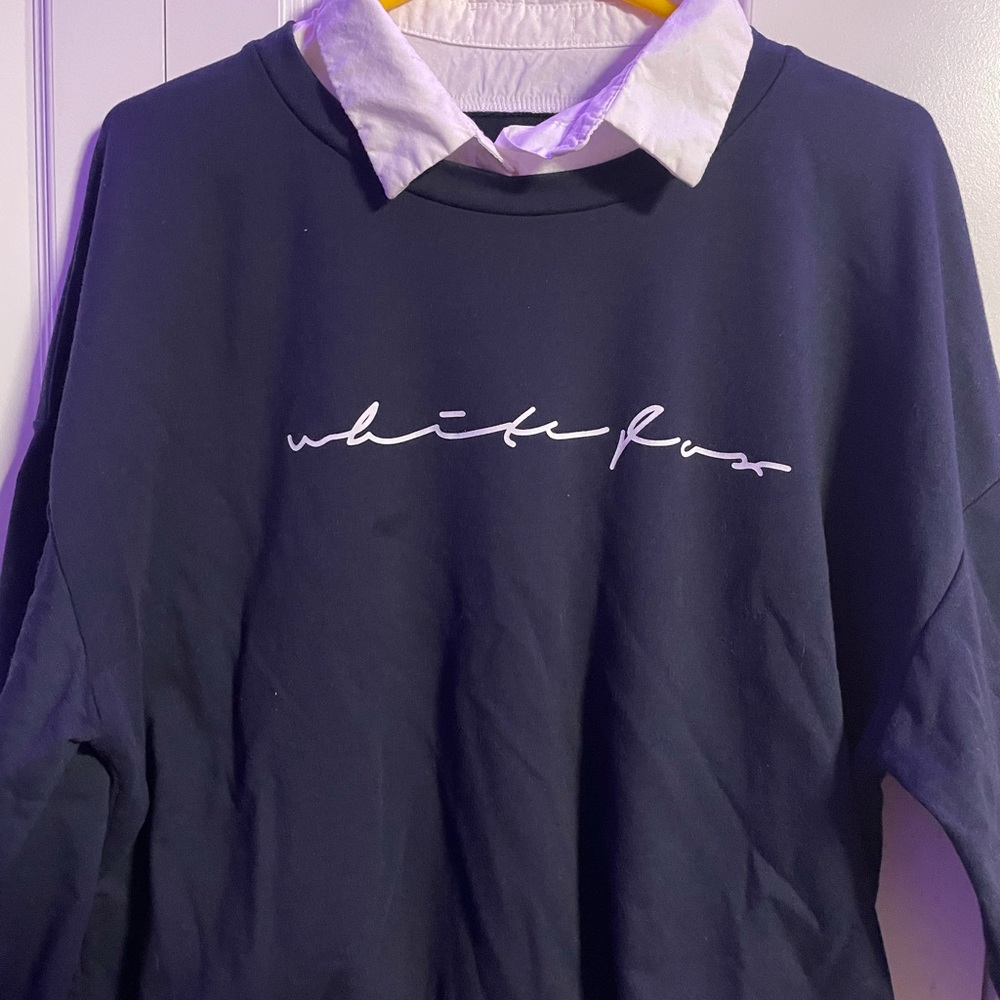 Shein- Layered Collared Sweatshirt